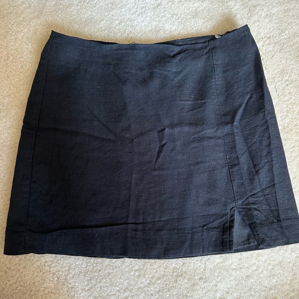 Black mini skirt